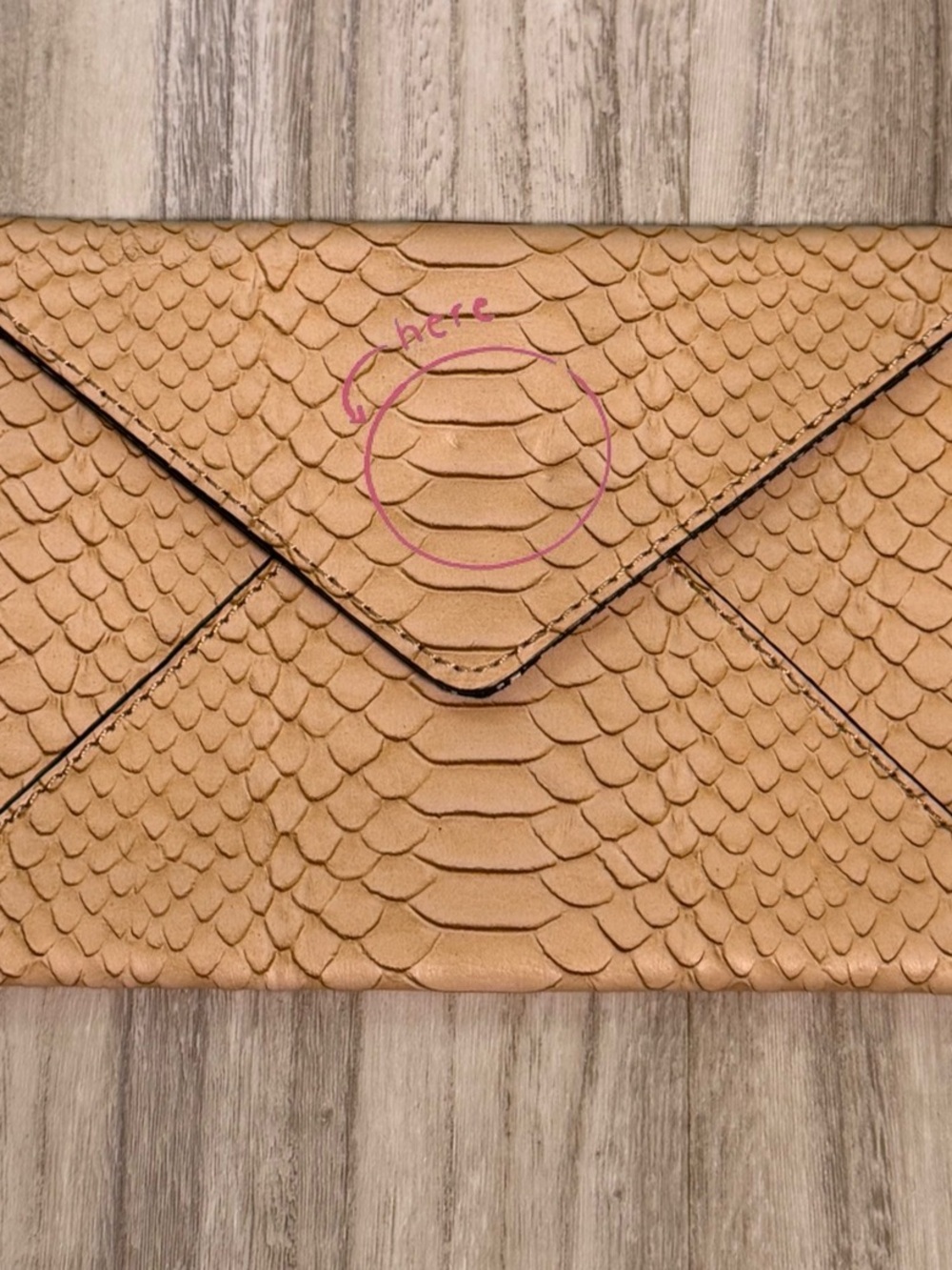 Loeffler Randall python envelope clutch - Picture 4 of 6